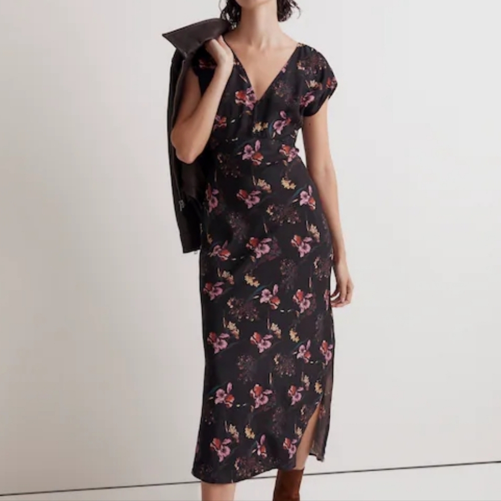 MADEWELL Floral V-Neck Dress